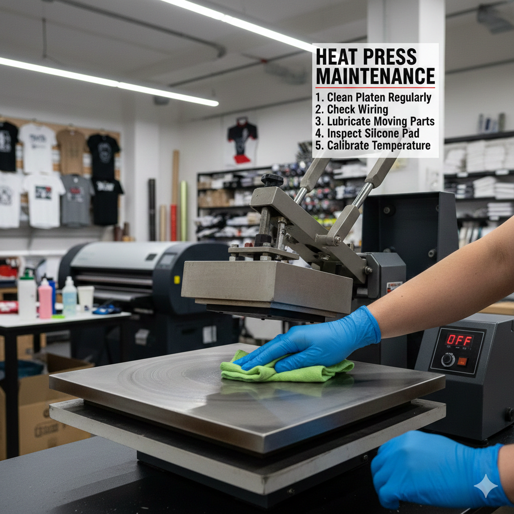 Sublimation machine heat press maintenance