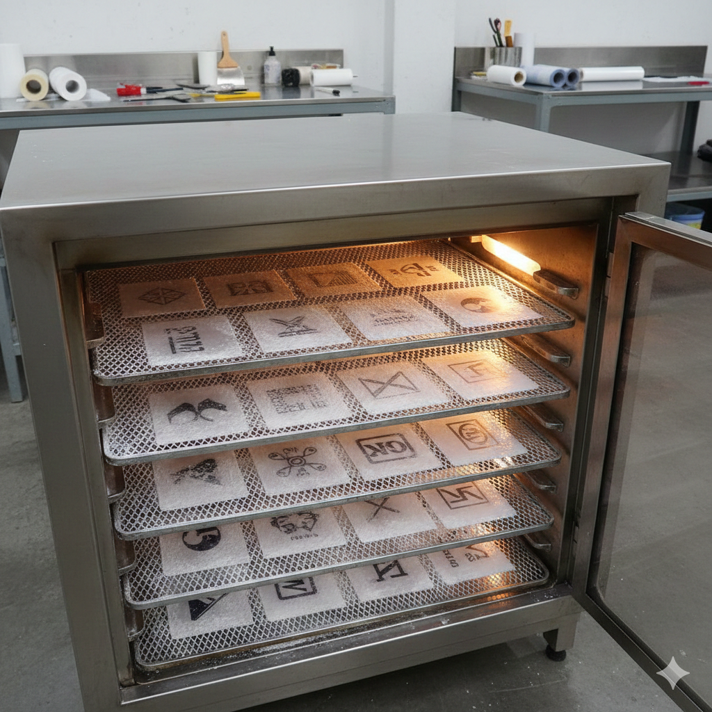 DTF Prints oven curing process