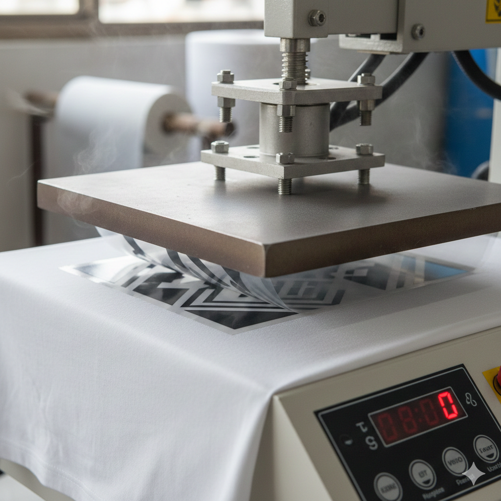 PET Film Ultimate Guide: 7 Powerful Facts About PET Film in DTF Printing - PET Film transfer on fabric using heat press