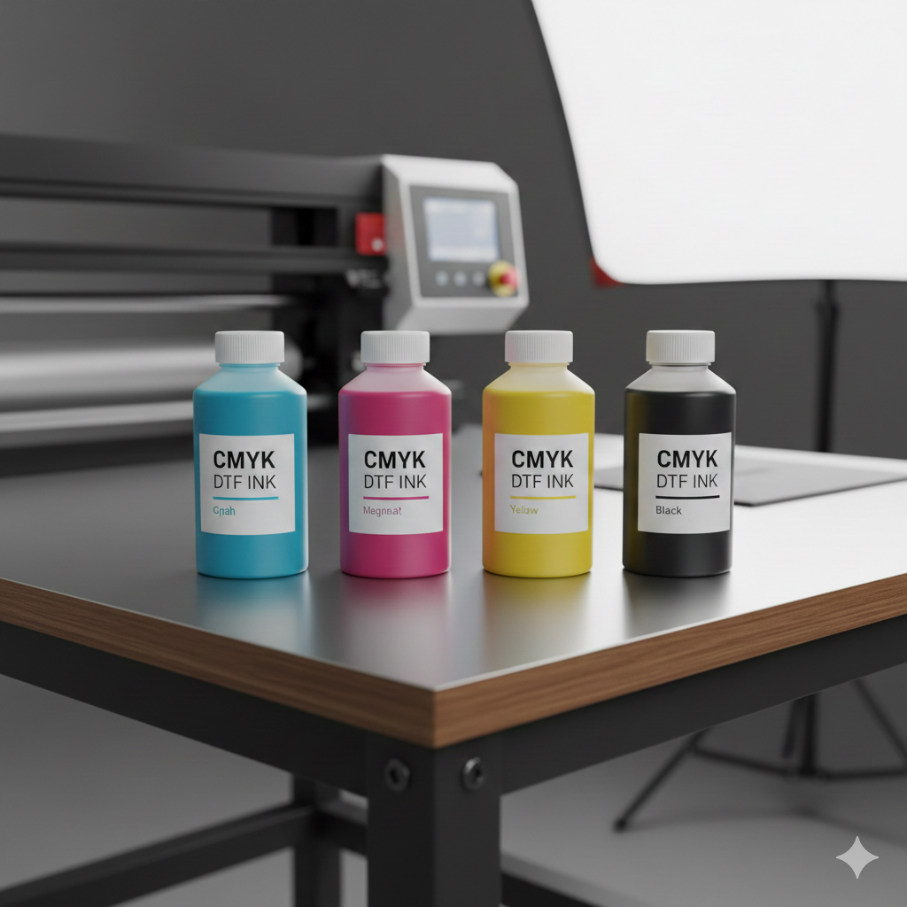 CMYK inks used in DTF Printing