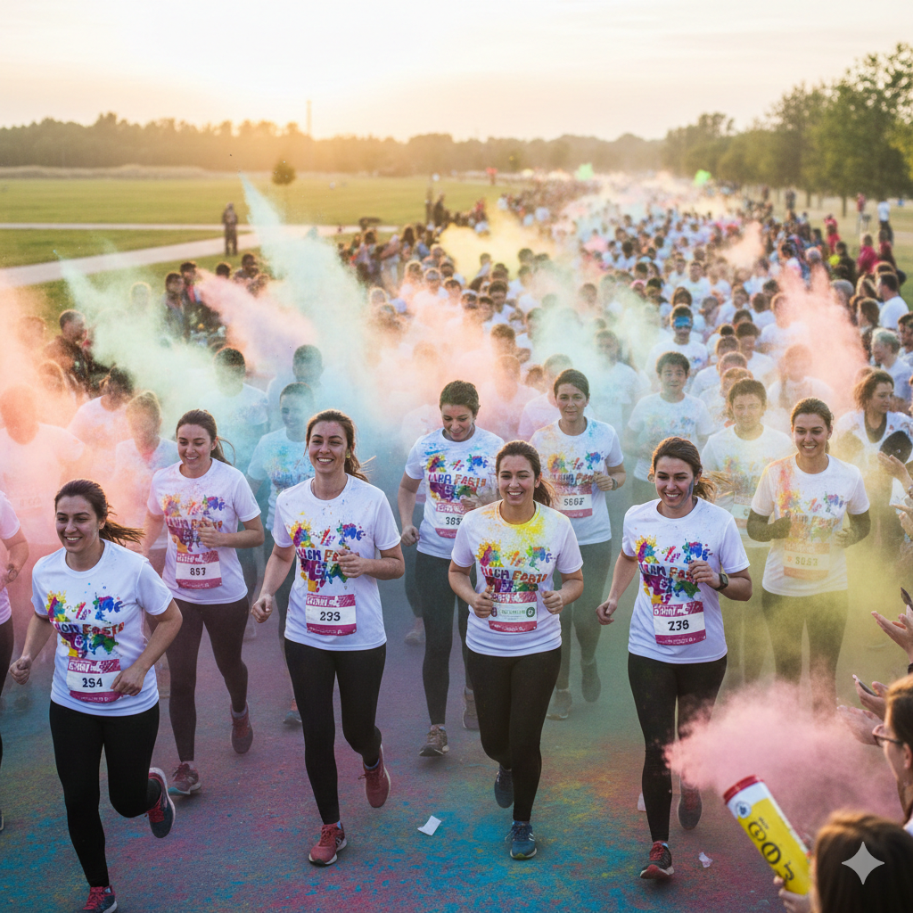 DTF Printing for Color Run event apparel