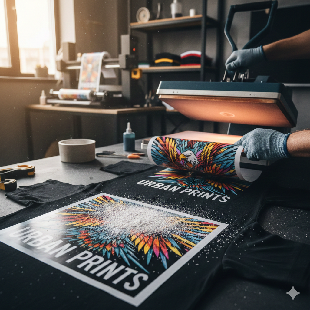 DTF Printing process for event T-shirts