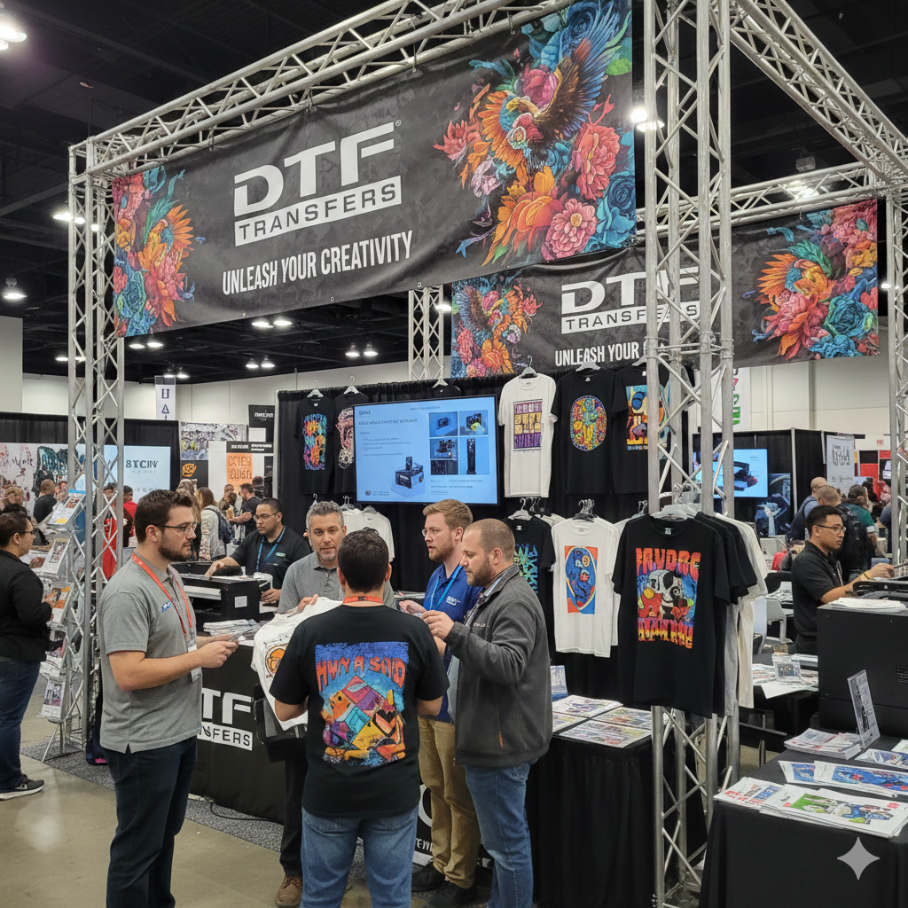 DTF Transfers showcased at printing trade show