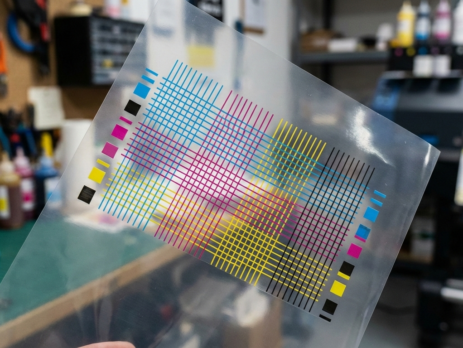 DTF Printer nozzle check test pattern