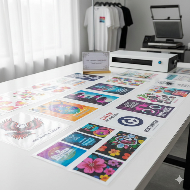 DTF Transfers sample sheet for wholesale buyers