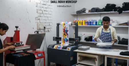 DTF Printing process on t-shirt fabric