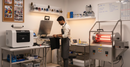 DTF Printing machine setup in small business