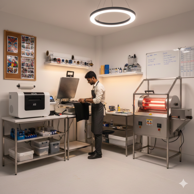 DTF Printing machine setup in small business