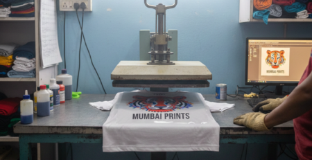 DTF Printed t-shirt heat press process