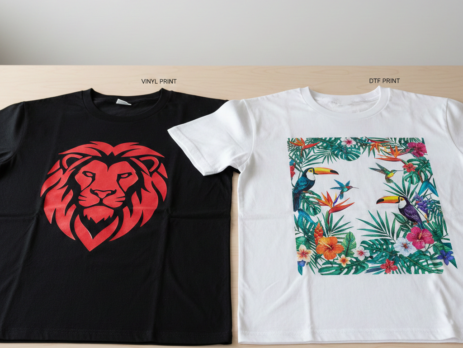 Vinyl Printing vs DTF Printing comparison