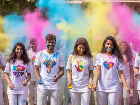 DTF Printing on Holi event T-shirts