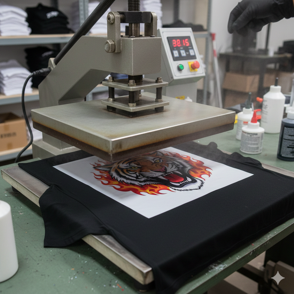 Epson L1800 DTF heat press transfer