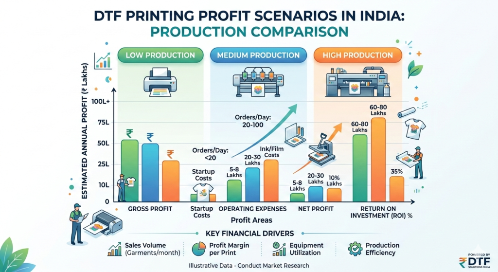 DTF Printer Investment Crush: 2 Head vs 4 Head Profit Breakdown - DTF Printer Investment profit scenarios India