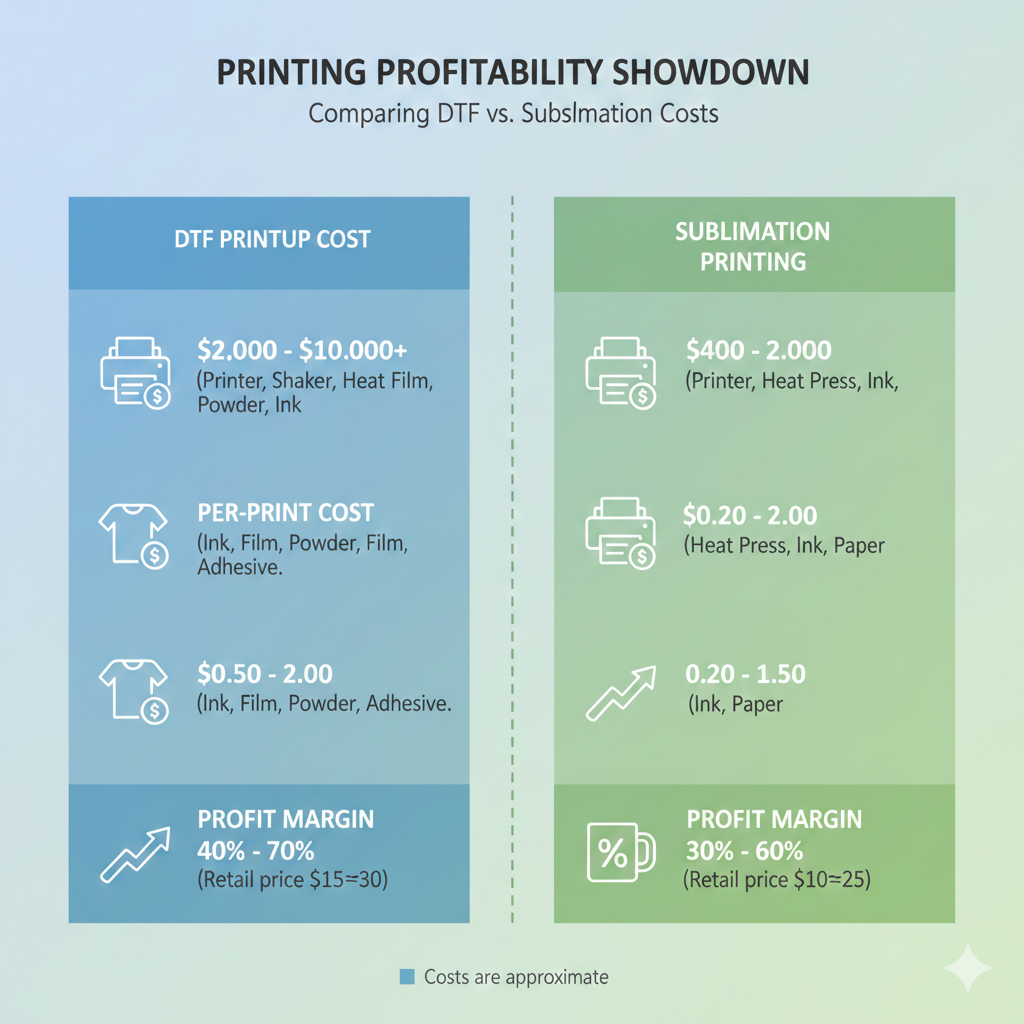 DTF Printing vs sublimation cost comparison