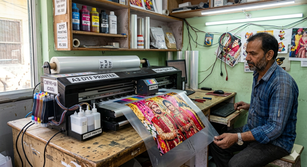 DTF photo printing in India process on PET film
