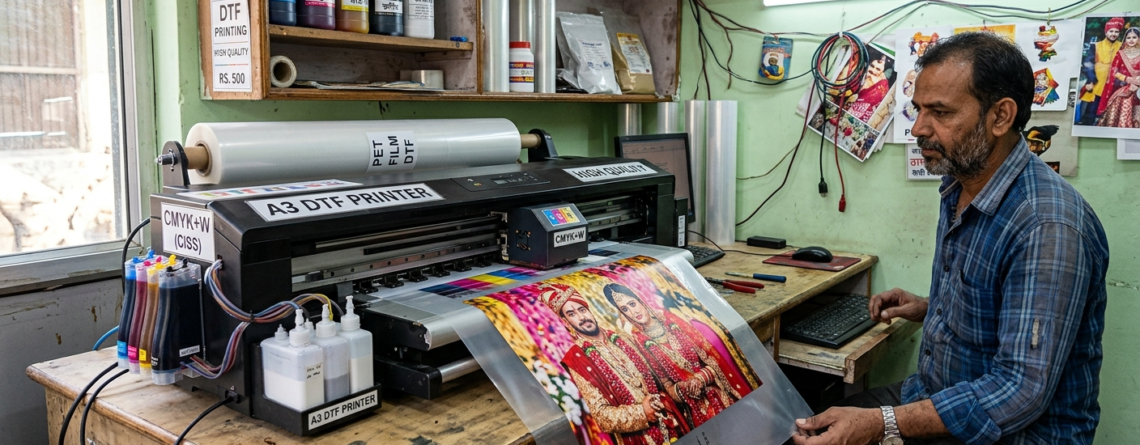 DTF photo printing in India process on PET film