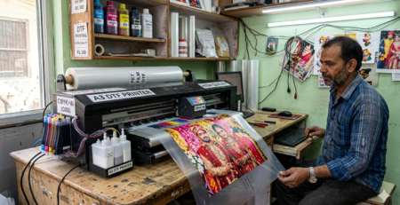 DTF photo printing in India process on PET film
