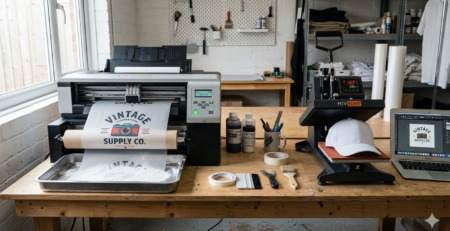 DTF printing for caps and hats process setup