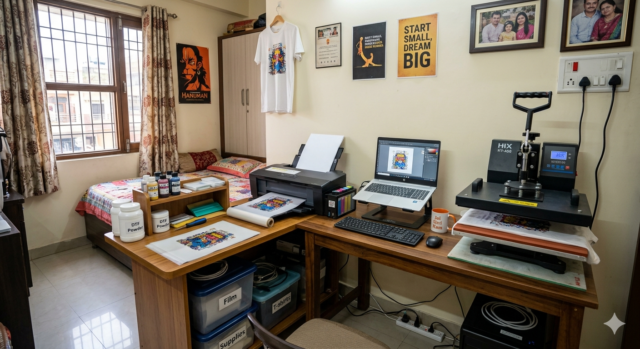 DTF Transfer Business in India workspace setup