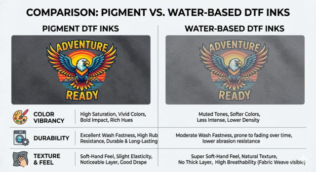 DTF Ink Types pigment vs water based comparison India