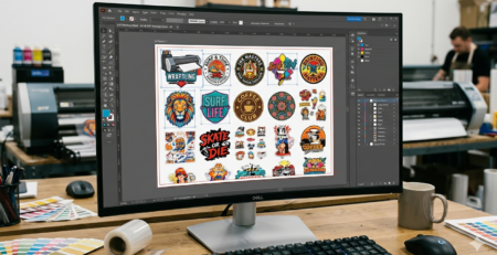 Gang Sheets for DTF Printing layout example on software