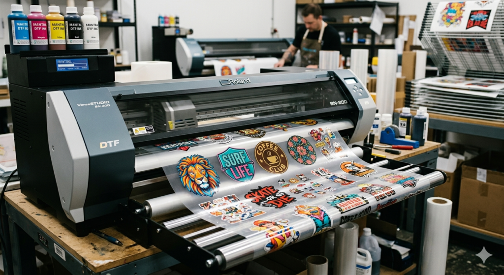 Gang Sheets for DTF Printing process in printer