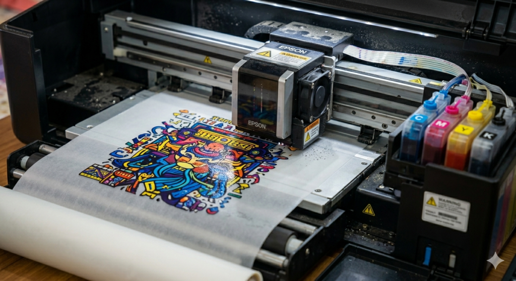 DTF Transfer Business in India printing process