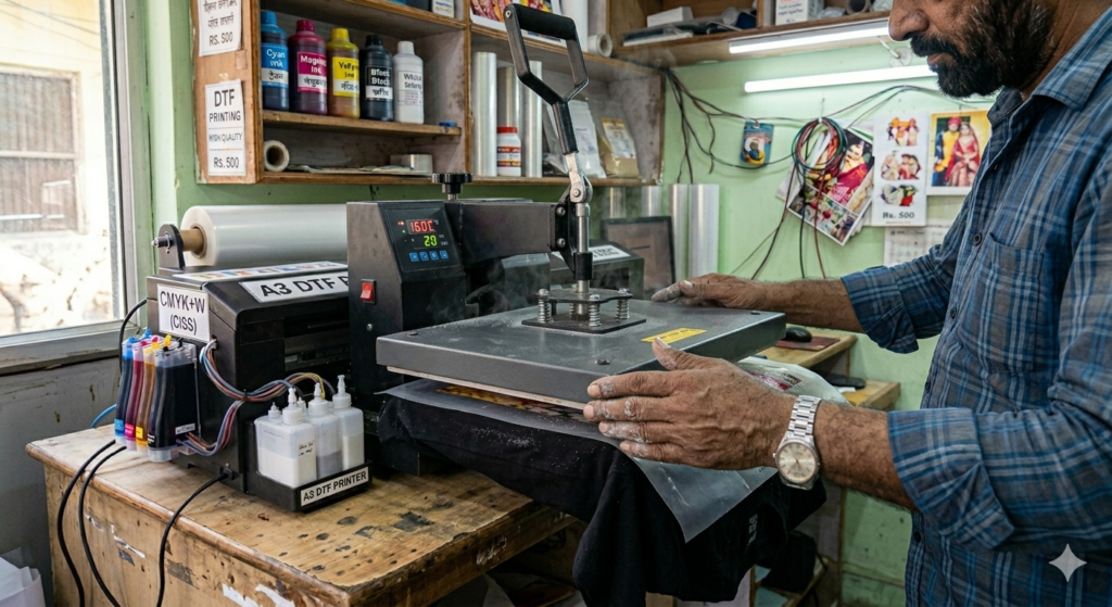 DTF photo printing in India heat press transfer process