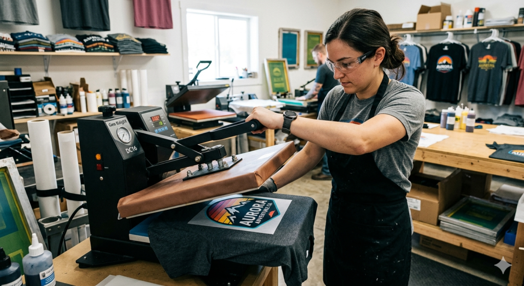 DTF printing side business from home in India heat press transfer
