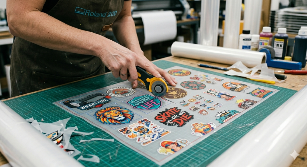 Gang Sheets for DTF Printing cutting process