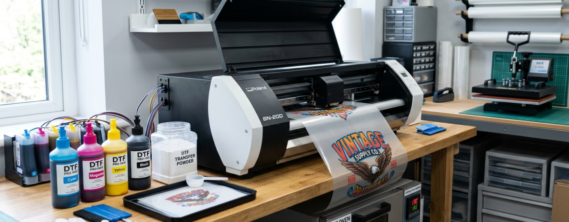 DTF consumables India film ink powder setup