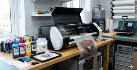 DTF consumables India film ink powder setup