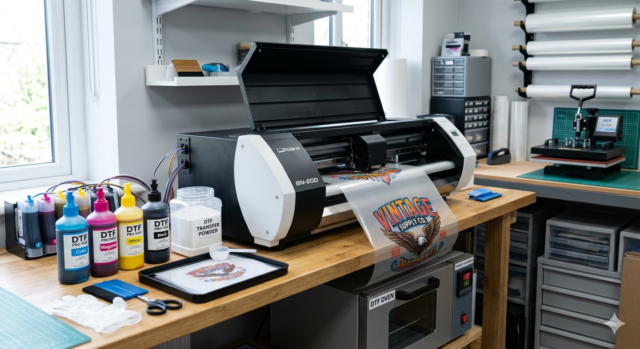 DTF consumables India film ink powder setup