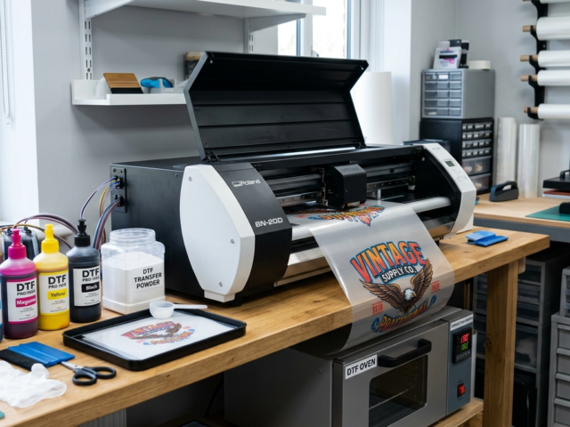 DTF consumables India film ink powder setup