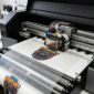 DTF small design printing process on film