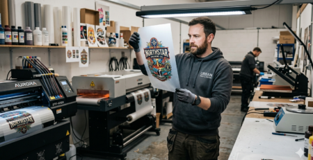 DTF print quality testing sample print inspection