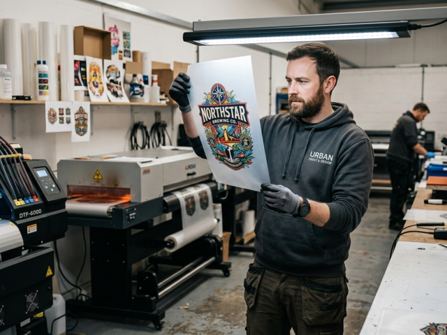 DTF print quality testing sample print inspection