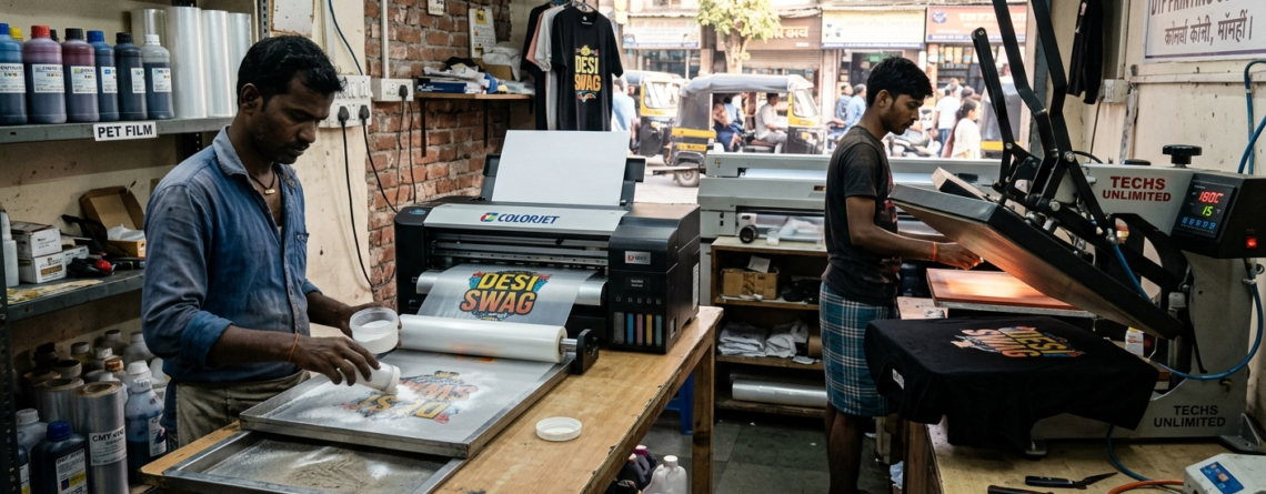 DTF vs sublimation printing in India profit comparison DTF process
