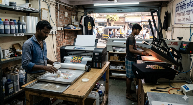 DTF vs sublimation printing in India profit comparison DTF process