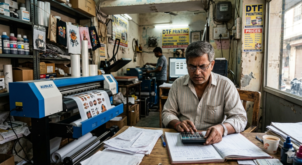 DTF Printer Investment Crush: Full Workflow & Profit Reality for Indian Print Shops 2026 - DTF Printer Investment Indian print shop risk and profit calculation