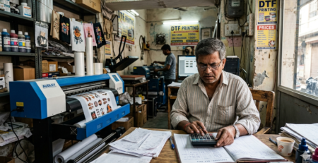 DTF Printer Investment Indian print shop risk and profit calculation