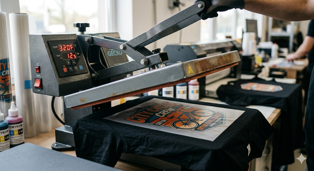 how to handle dtf transfers without cracking or peeling heat press process