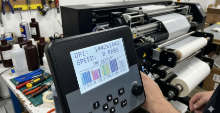 DTF printer specifications control panel and print setup