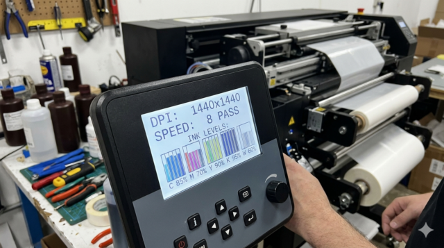 DTF printer specifications control panel and print setup
