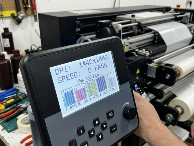 DTF printer specifications control panel and print setup