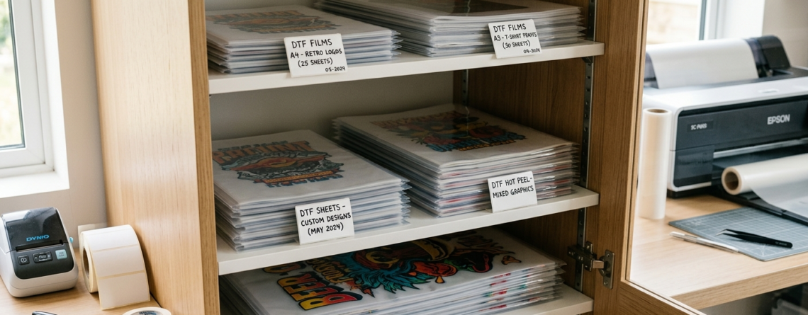 DTF storage tips for films in sealed packaging