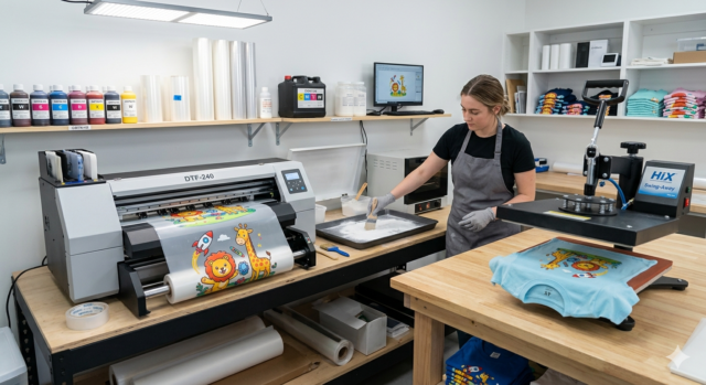 DTF printing for kids clothing safe ink process