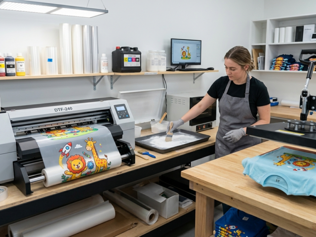 DTF printing for kids clothing safe ink process