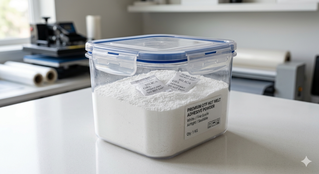 DTF Storage Tips Proven Secrets to Maximize Shelf Life of Films, Inks, and Powders 2026 - DTF storage tips for powder in airtight container