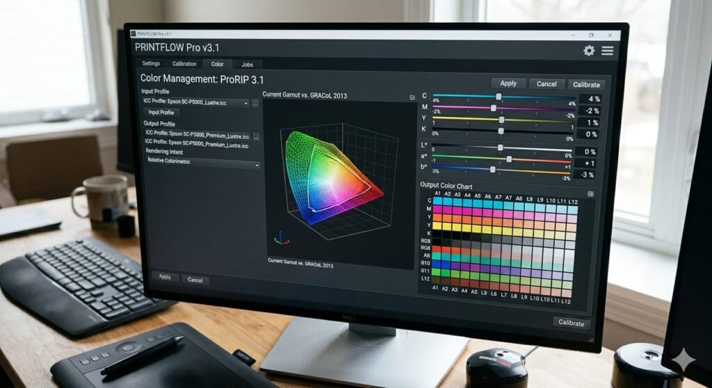 DTF RIP Software India color management screen